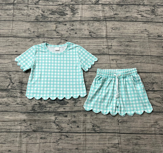GSSO3190 checkerboard GIRL summer outfit 202601  preorder