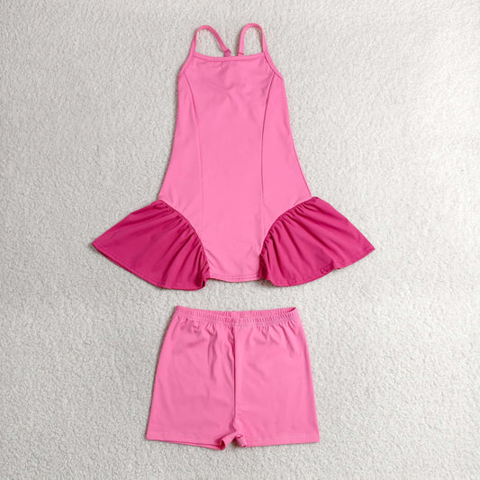 GSSO3259，GSD3688+SS0826  hot pink yoga western  boy outfit 202607  RTS
