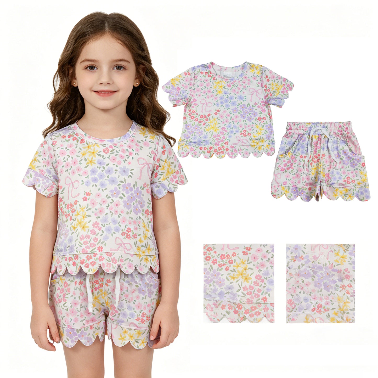 GSSO3270 flower bow TEAM GIRL summer outfit 202604 RTS