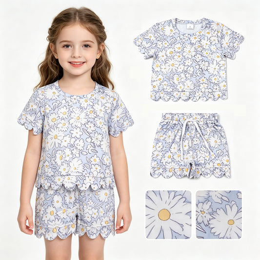 GSSO3275 scallop flower bow  GIRL summer outfit 202607 RTS