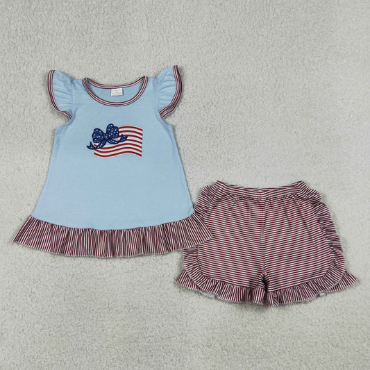 GSSO3278 4th July Embroidery GIRL summer outfit 202604 RTS