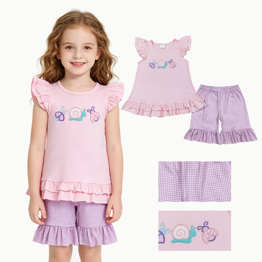 GSSO3305 Embroidery  snail girl outfit 202604 RTS