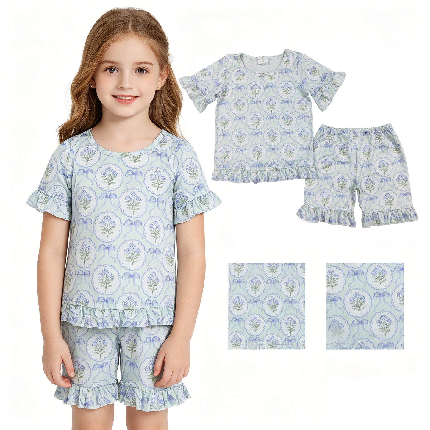 GSSO3323  Flowers GIRL summer outfit 202604  RTS
