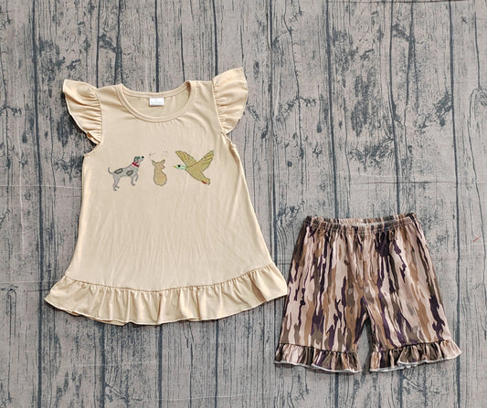 GSSO3335 Embroidery dog duck GIRL summer outfit 202601  preorder