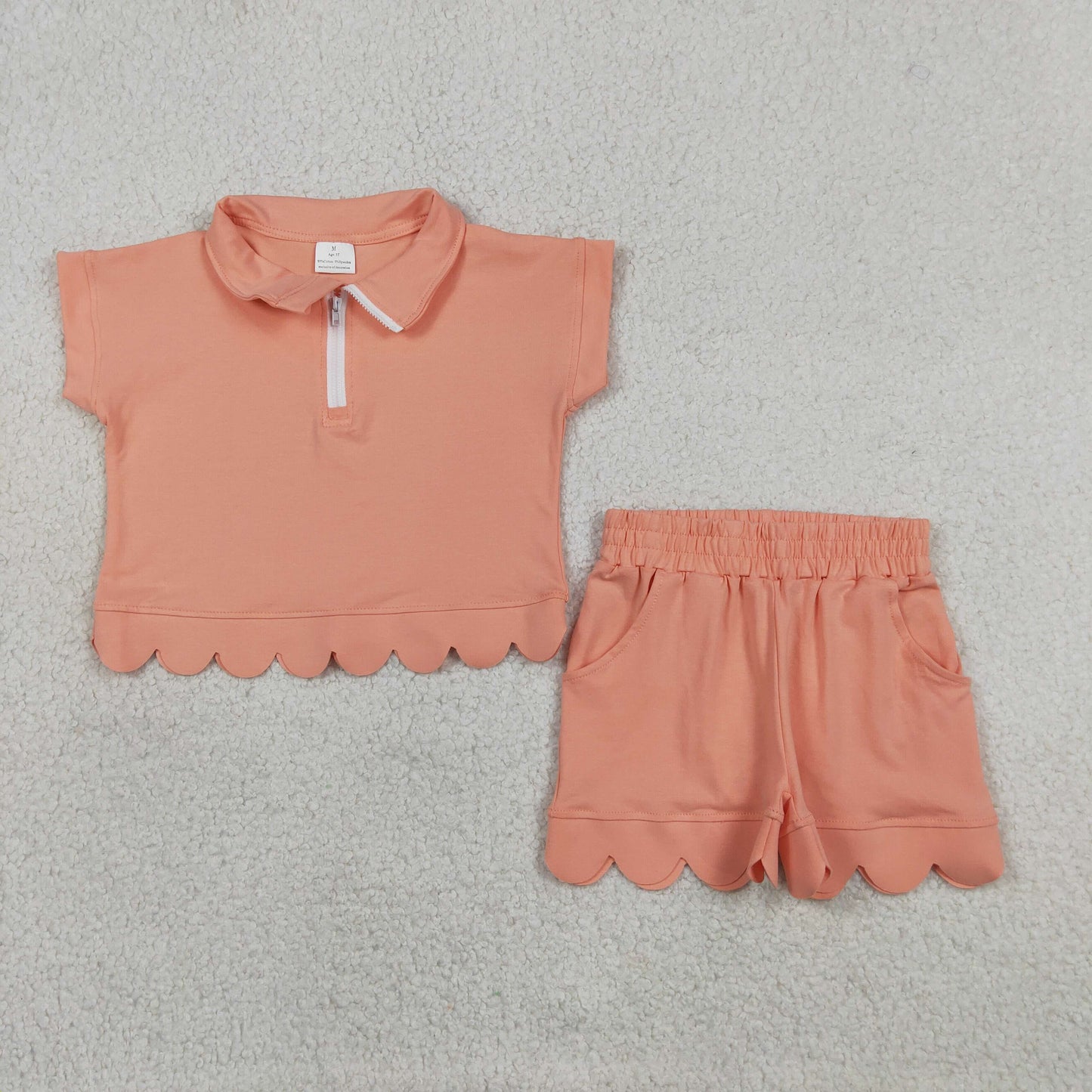 GSSO3374 solid color orange GIRL summer outfit 202605 RTS