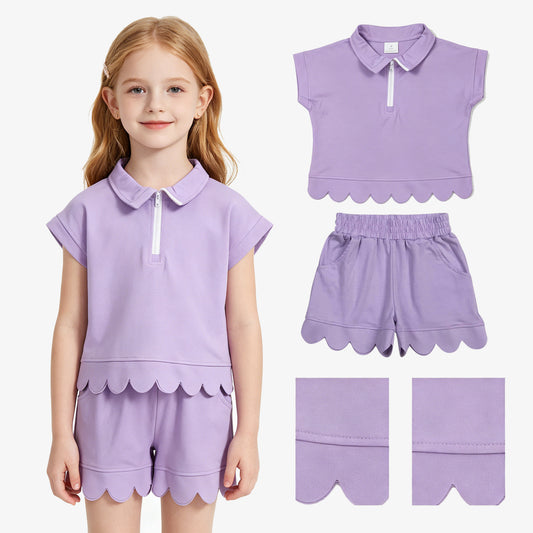 GSSO3377 solid color purple GIRL summer outfit 202605 RTS