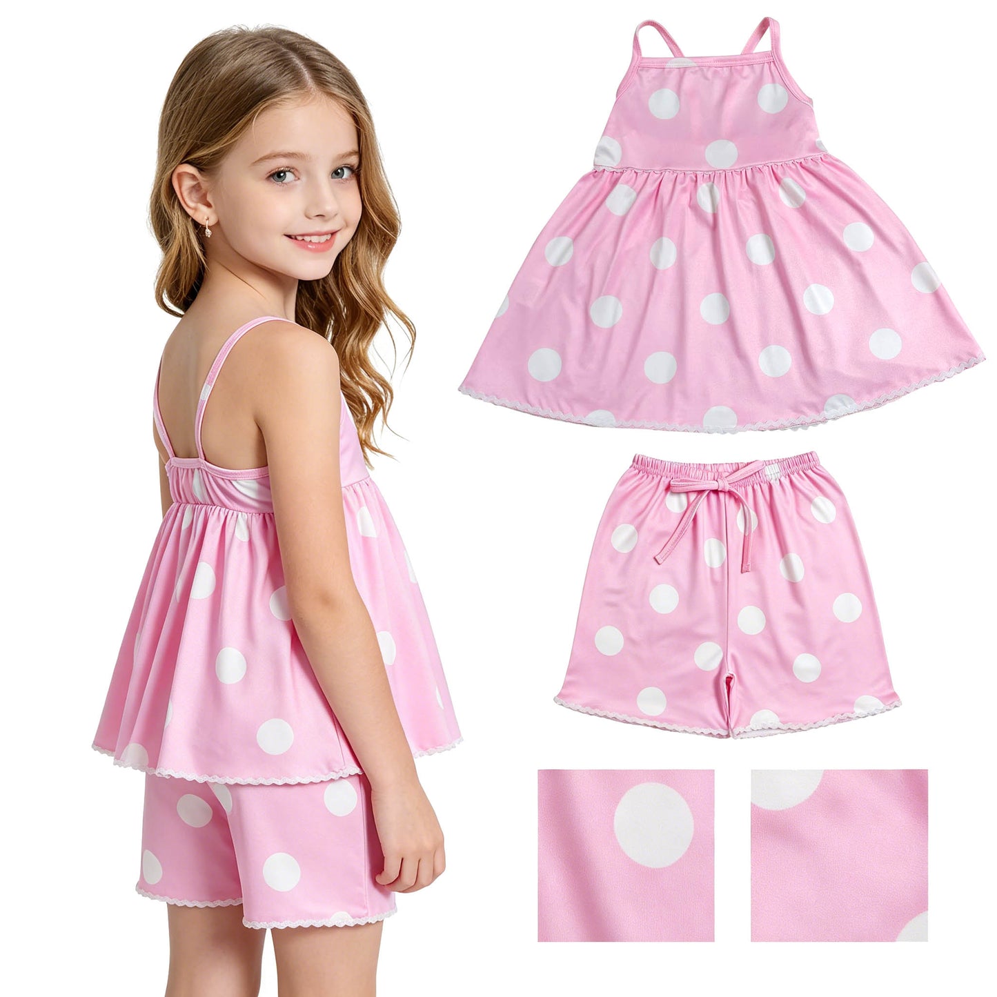 GSSO3417 pink dots GIRL summer outfit 202607 RTS