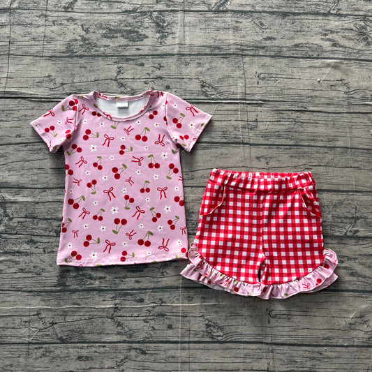 GSSO3470 cherry  bow girl summer outfit 202603 preorder