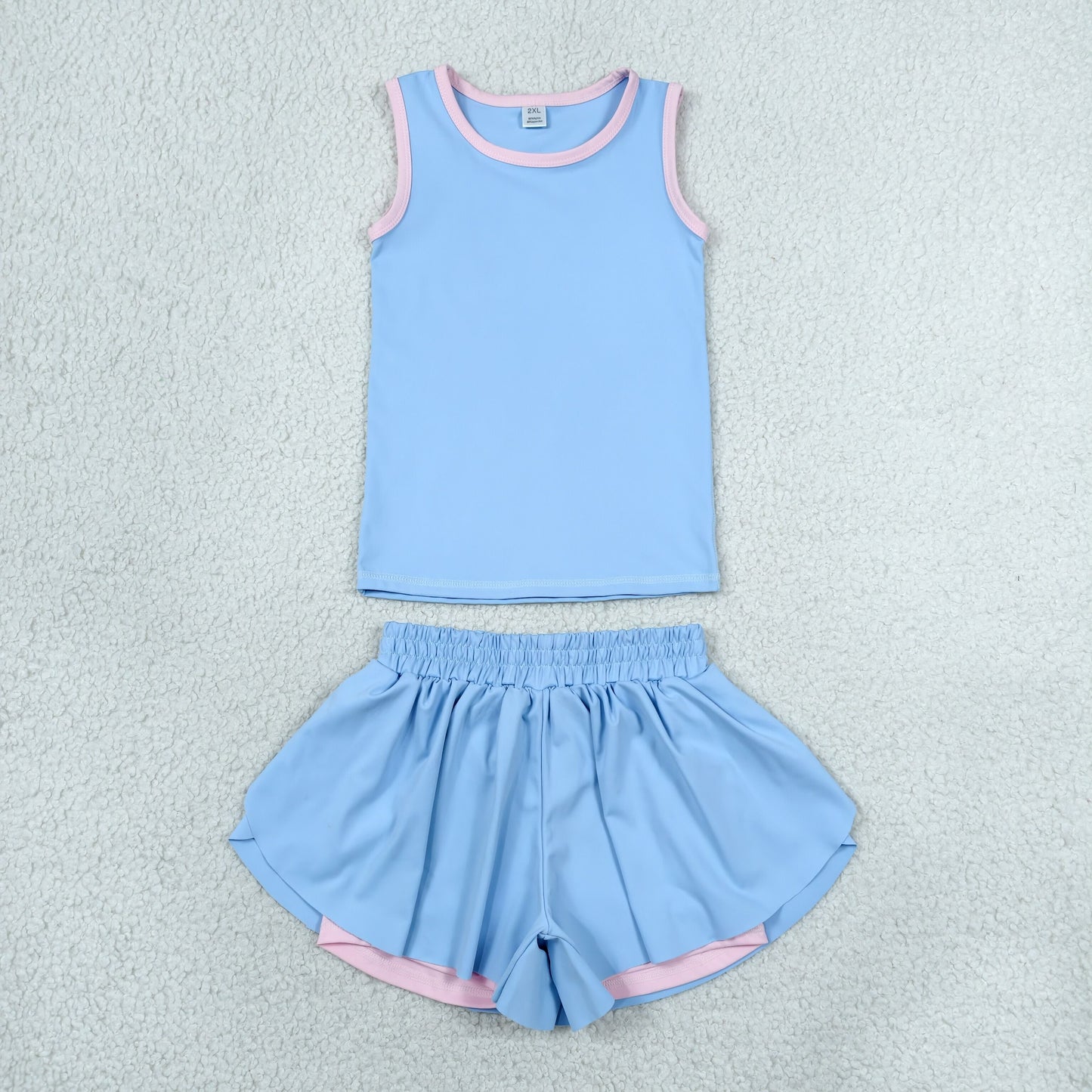 GSSO3527 yoga BLUE girl  outfit skirt  202607 RTS