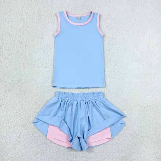 GSSO3527 yoga BLUE girl  outfit skirt  202607 RTS