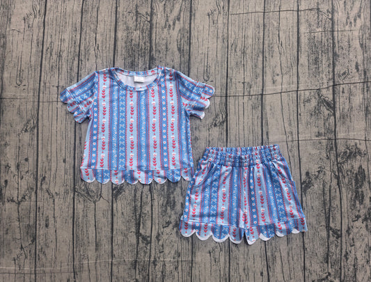 GSSO3554  bow 4th July Scallop girl outfit skirt  202605 preorder