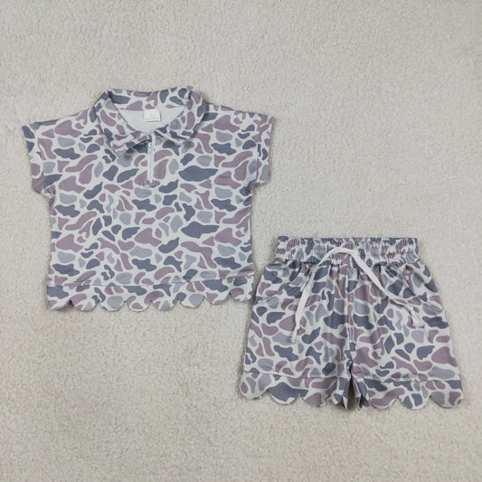 GSSO3564 Scallop camo girl outfit skirt  202605 RTS
