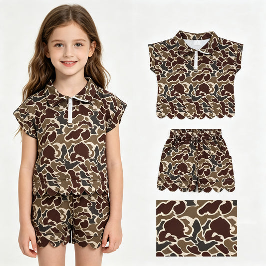 GSSO3569 Scallop camo girl outfit skirt  202608 RTS