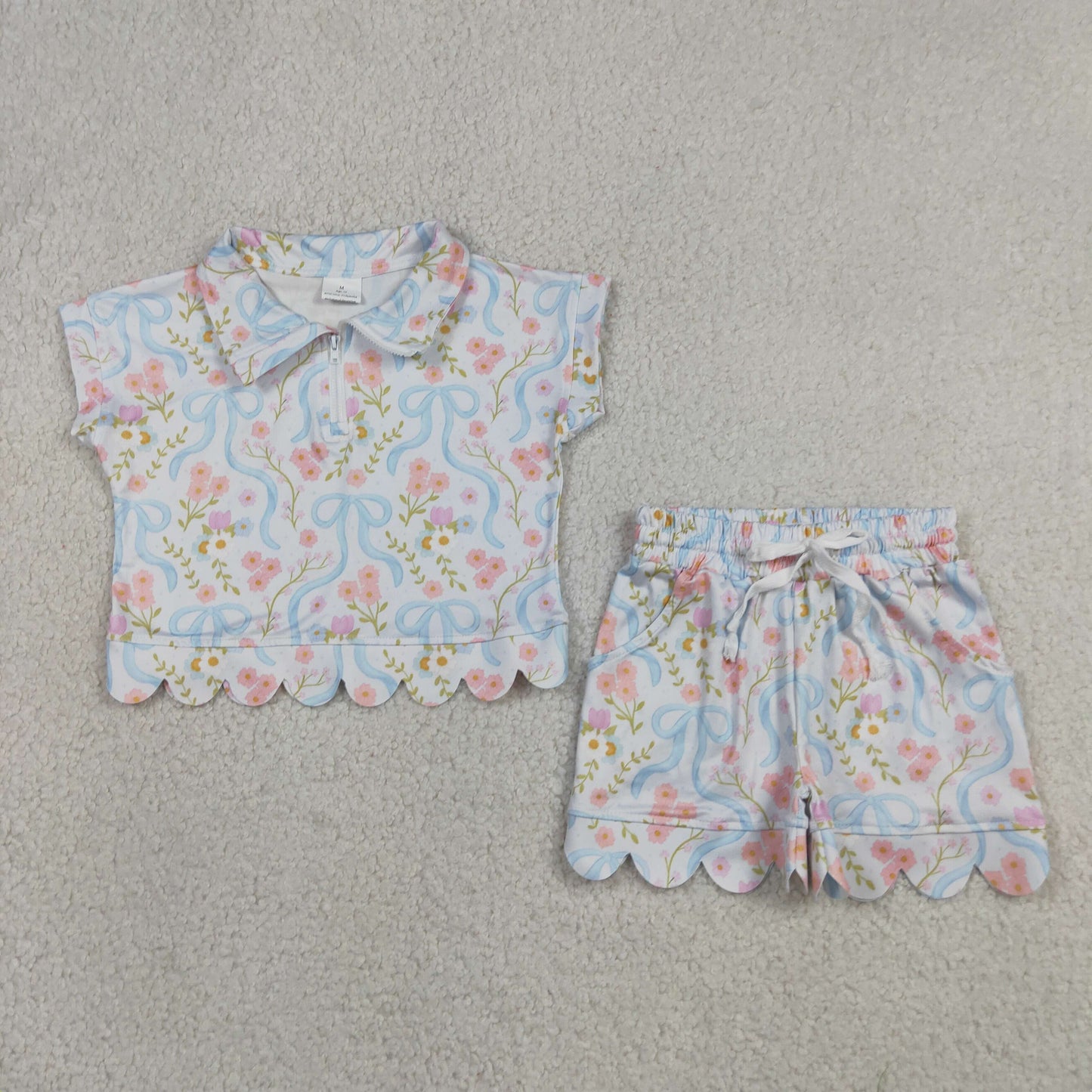 GSSO3575 scallop Flowers girl outfit skirt  202607 RTS