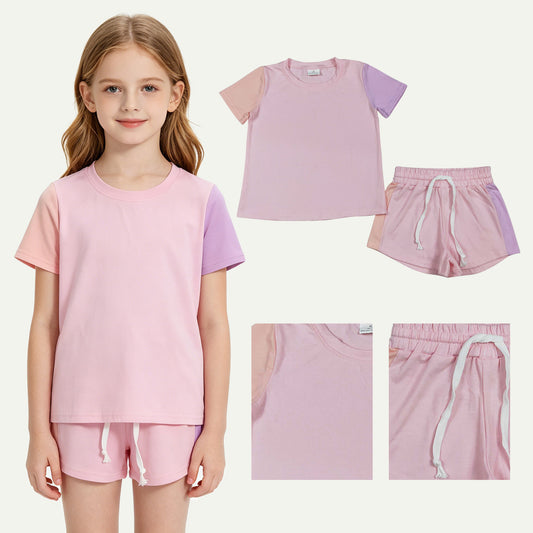 GSSO3638 pink solid  GIRL summer outfit 202605 RTS