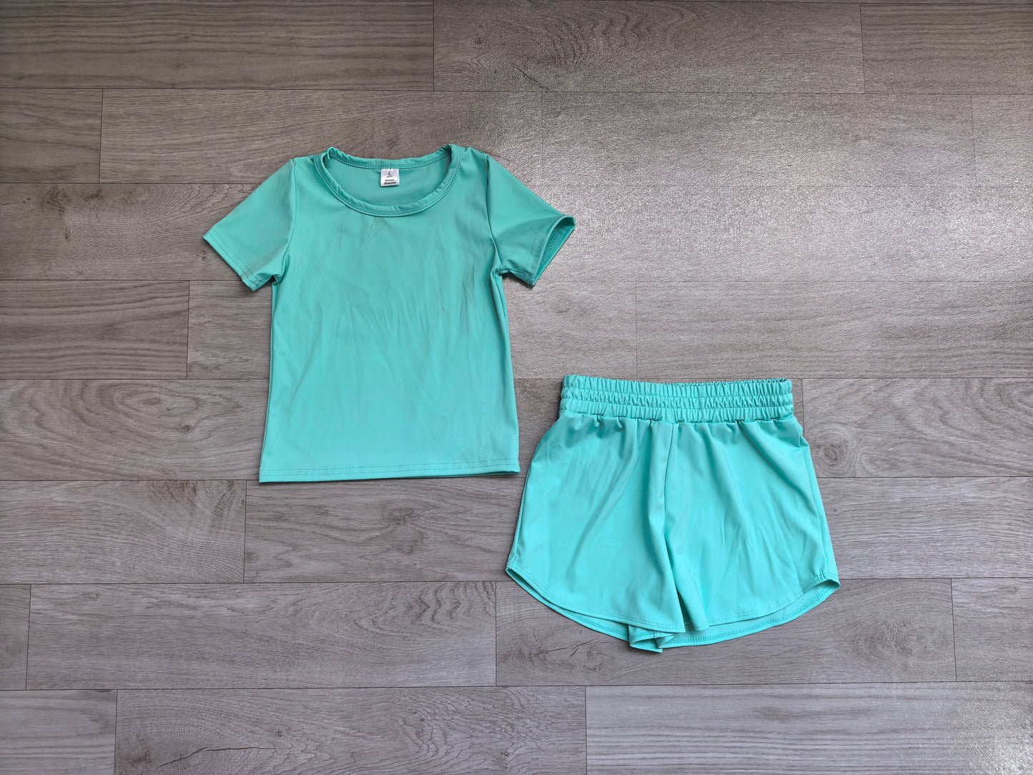 GSSO3768 GT1637 solid yoga SS0907 teal blue GIRL summer outfit 202608  RTS