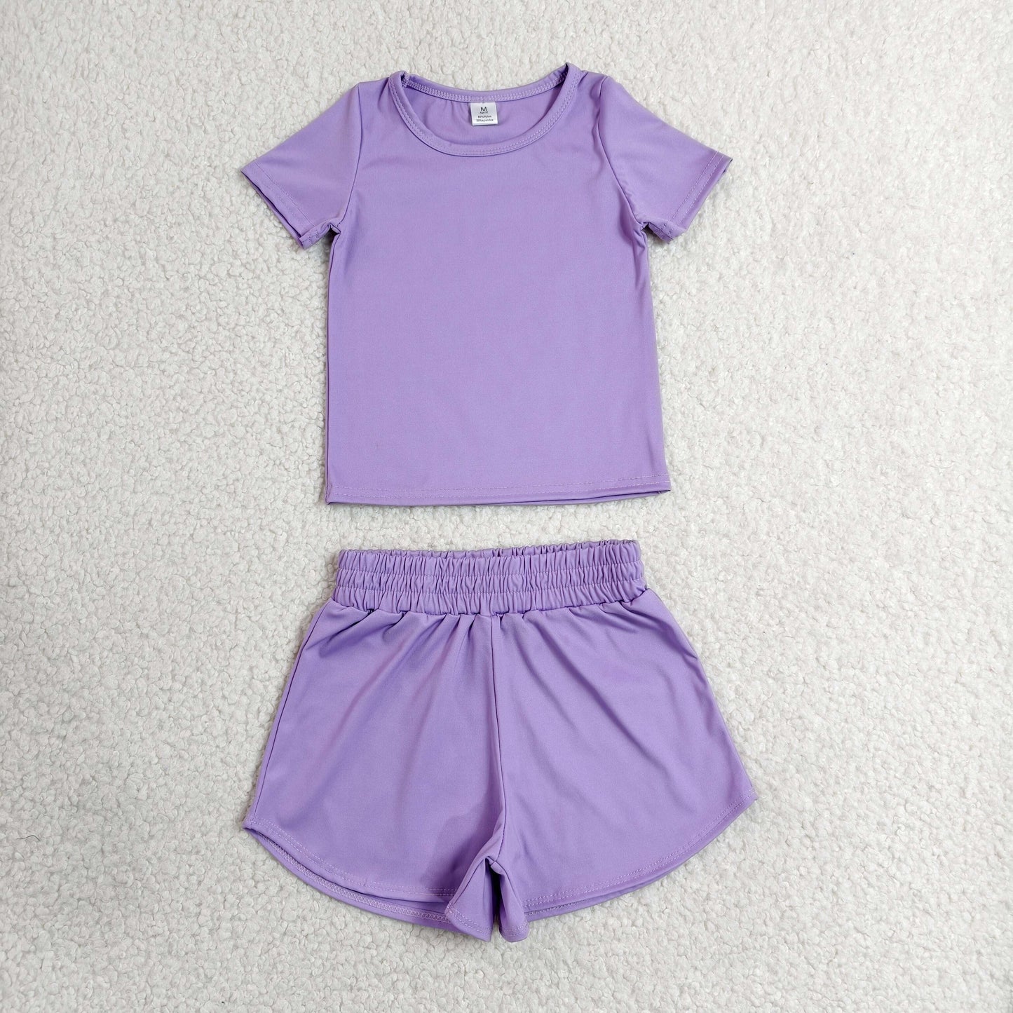 GSSO3769瑜伽组合，GT1638瑜伽+SS0905  Lavender Purple Toddler Breathable Daily Yoga Outfit  202630 RTS
