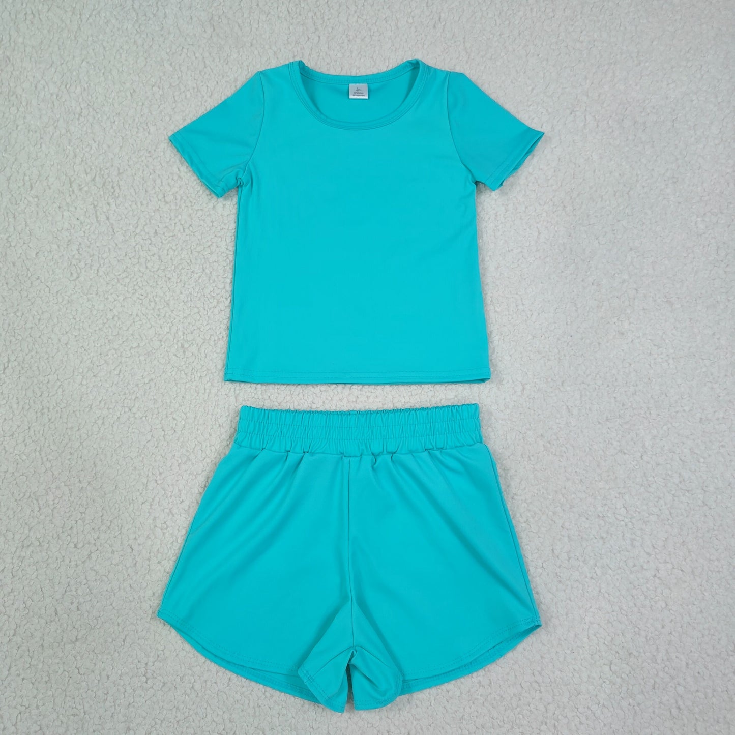 GSSO3771 solid yoga SS0907 teal blue GIRL summer outfit 202608 RTS