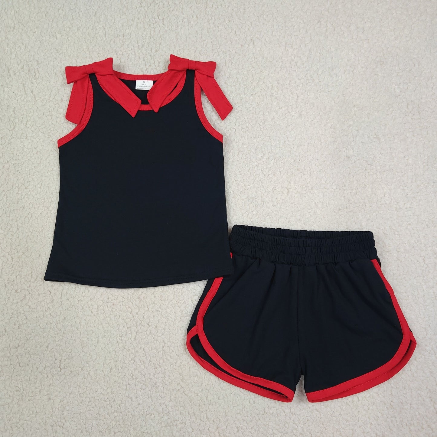 GSSO3827 black cotton sports  girl outfit shorts 202608 RTS