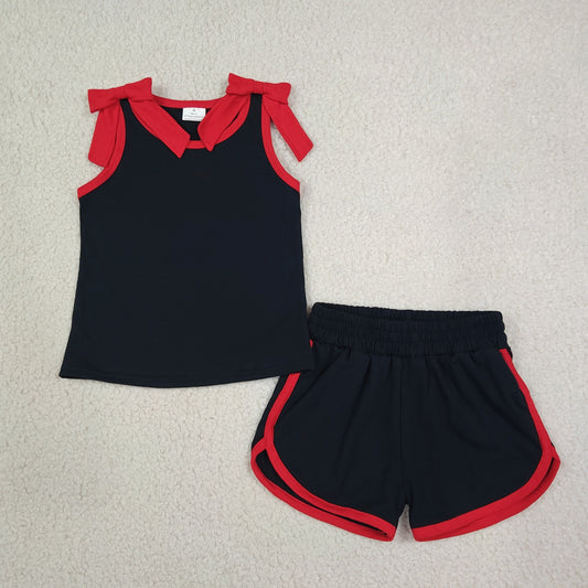 GSSO3827 black cotton sports  girl outfit shorts 202608 RTS