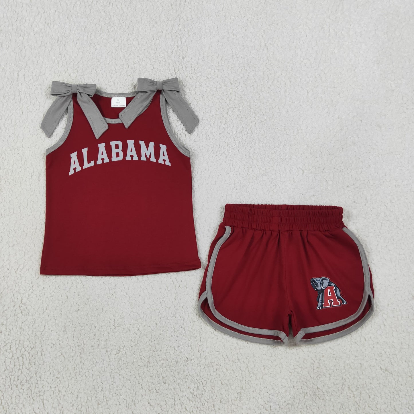 GSSO3831 NO MOQ alabama cotton vinyl  sports  girl outfit shorts  202608 RTS