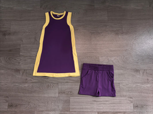 NO MOQ Sample-Real Pics preorder GSSO3844 purple YOGA girl shorts outfit 202609