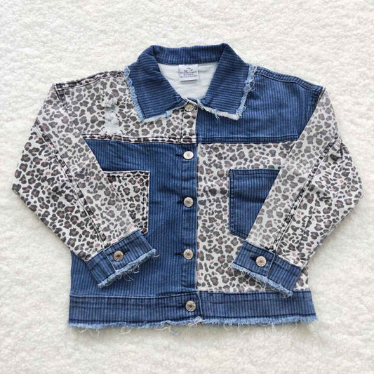 GT0203 Popular leopard Denim jean Jacket 20230711 RTS