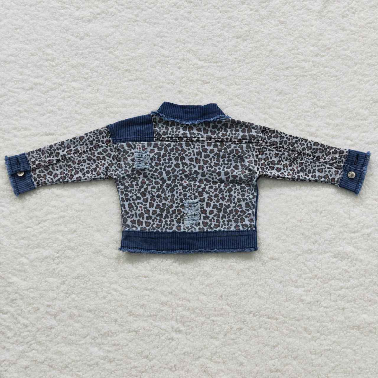 GT0203 Popular leopard Denim jean Jacket 20230711 RTS