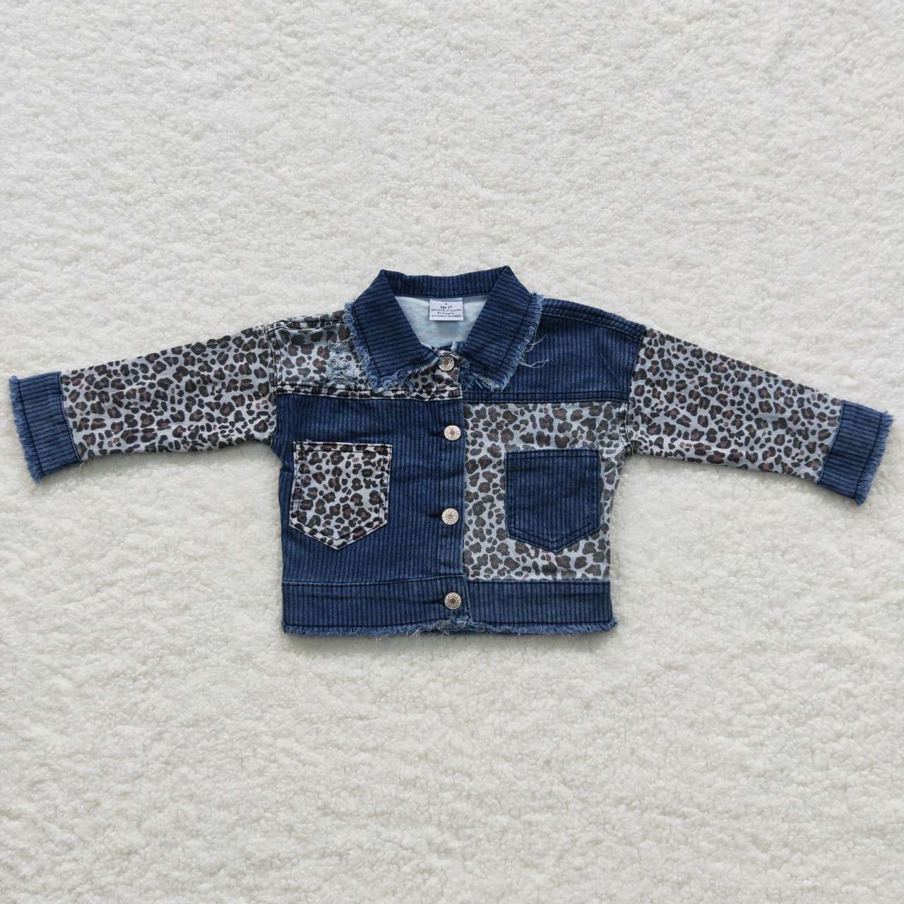 GT0203 Popular leopard Denim jean Jacket 20230711 RTS