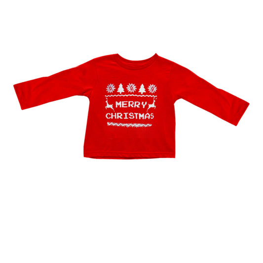 GT0219 western top tee season Christmas girl boy t-shirt  preorder 20230610