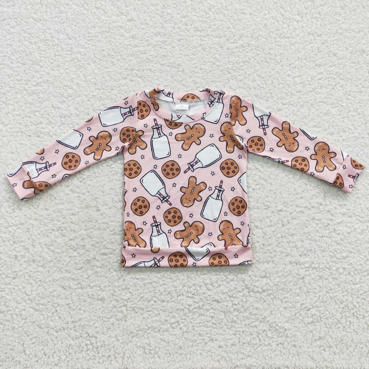 GT0220 western top tee season Christmas gingerbread girl boy t-shirt  20230704 RTS