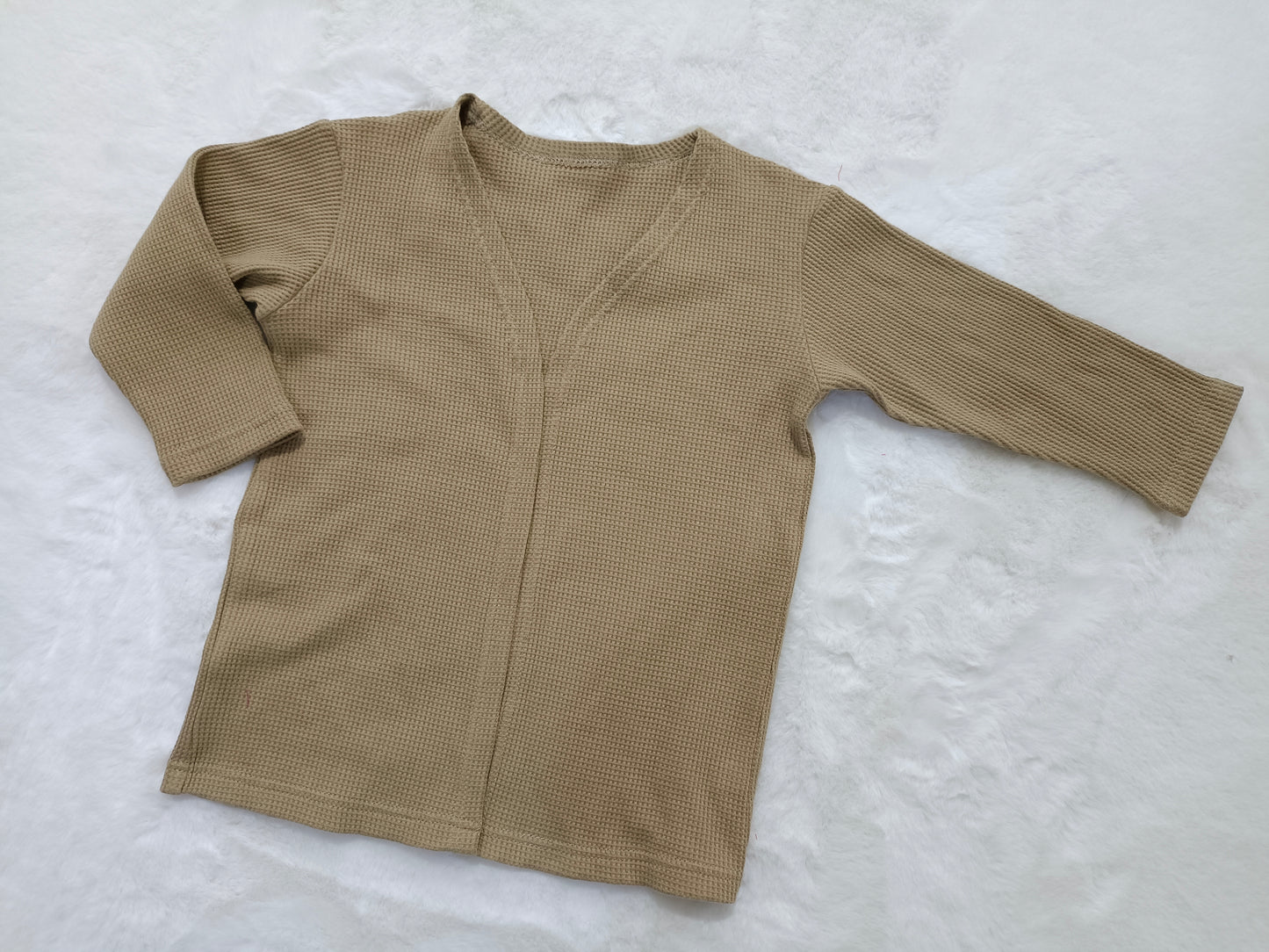GT0232 green long sleeve cardigan girl boy top shirt preorder 20230701