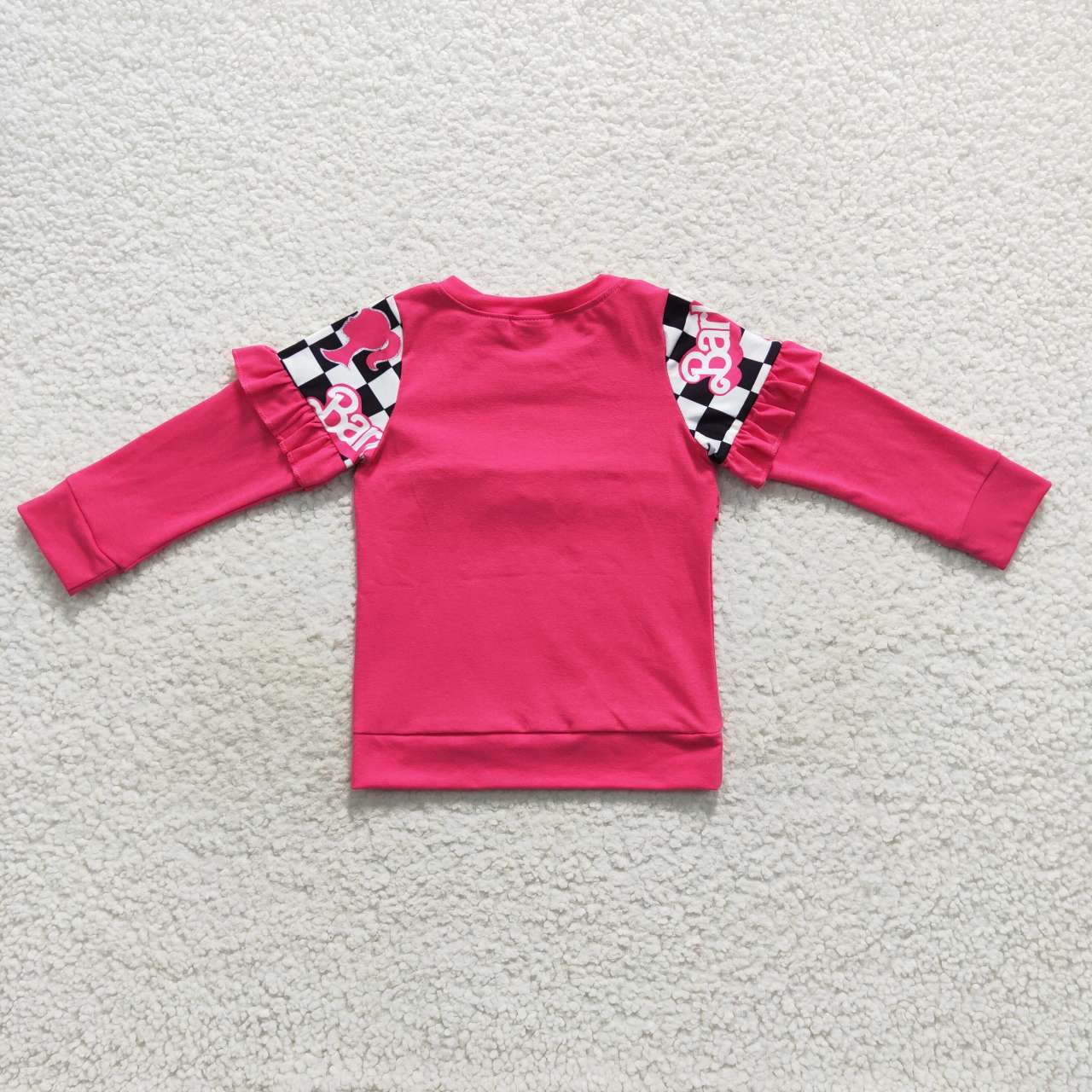 GT0296 RTS long sleeve barbie girl pullover zipper top 20230829