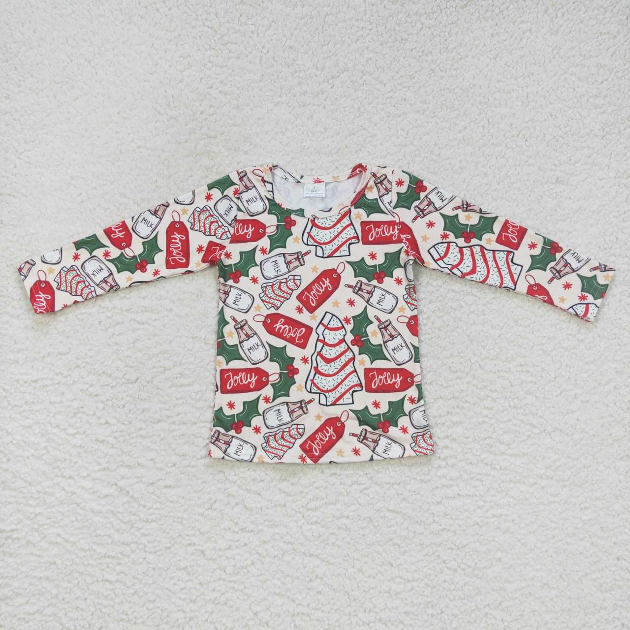 GT0325 girl Christmas santa long sleeve  top 20230925 RTS