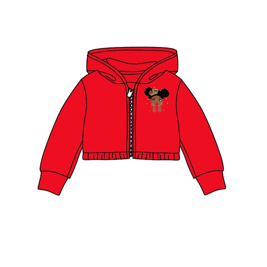 GT0345 history black girl zipper hoodie loose girl top 202300916 Preorder