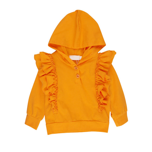 GT0349 yellow  long sleeve hoodie girl pullover top 20230916 preorder