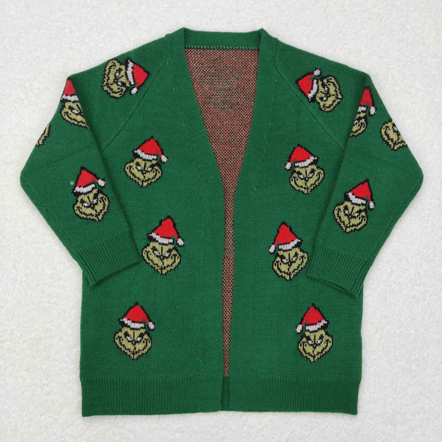 GT0371 Christmas grinch V-neck cardigan sweater 20231114 RTS