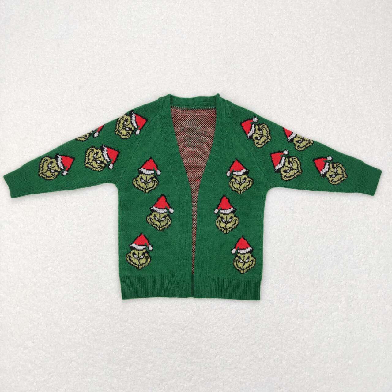 GT0371 Christmas grinch V-neck cardigan sweater 20231114 RTS