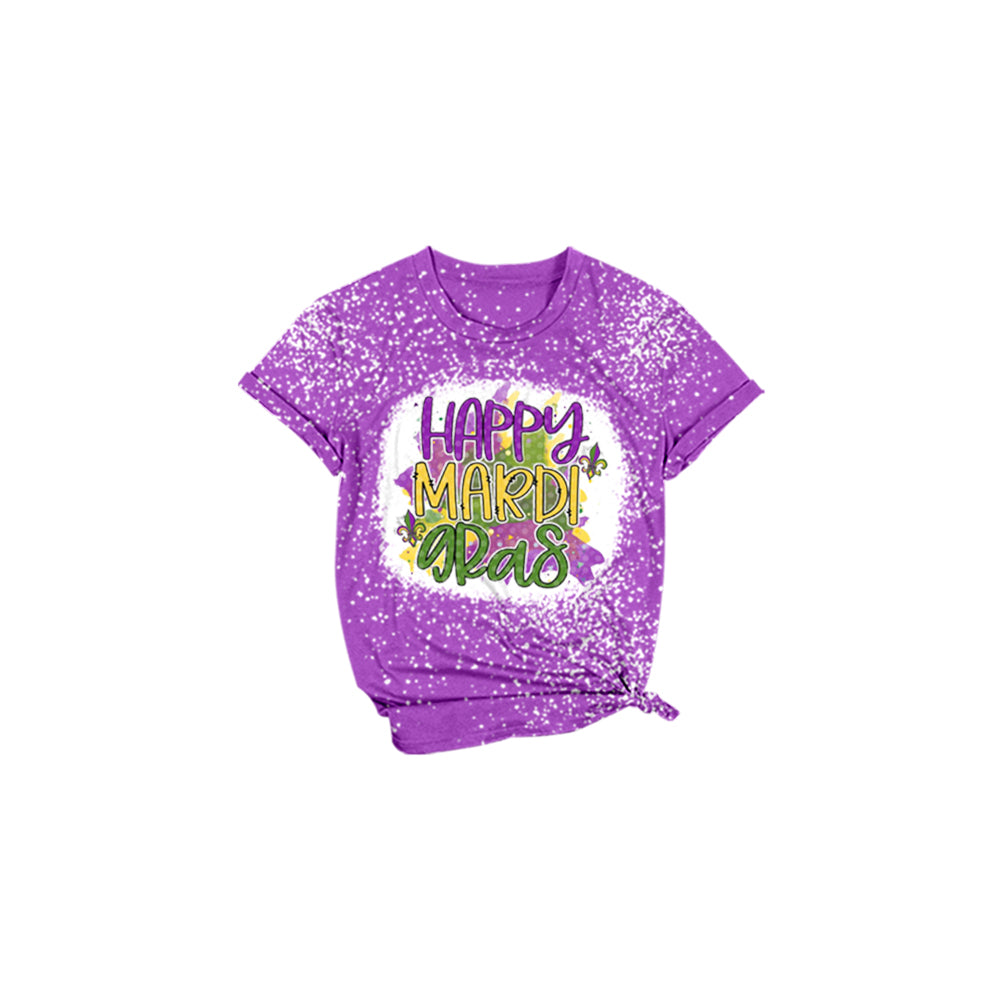 GT0374 Mardi gras top tee girl t-shirt mama & kids RTS 20231106