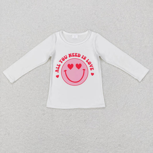 GT0388 long sleeve  need love western valentines smile girl shirt RTS  20231121