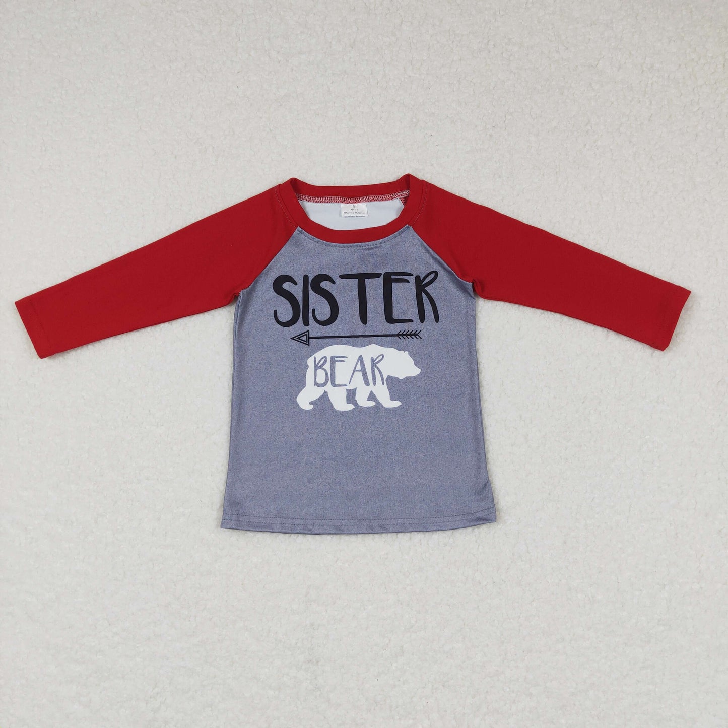 GT0390 Christmas or sister bear top tee girl t-shirt RTS 20231024