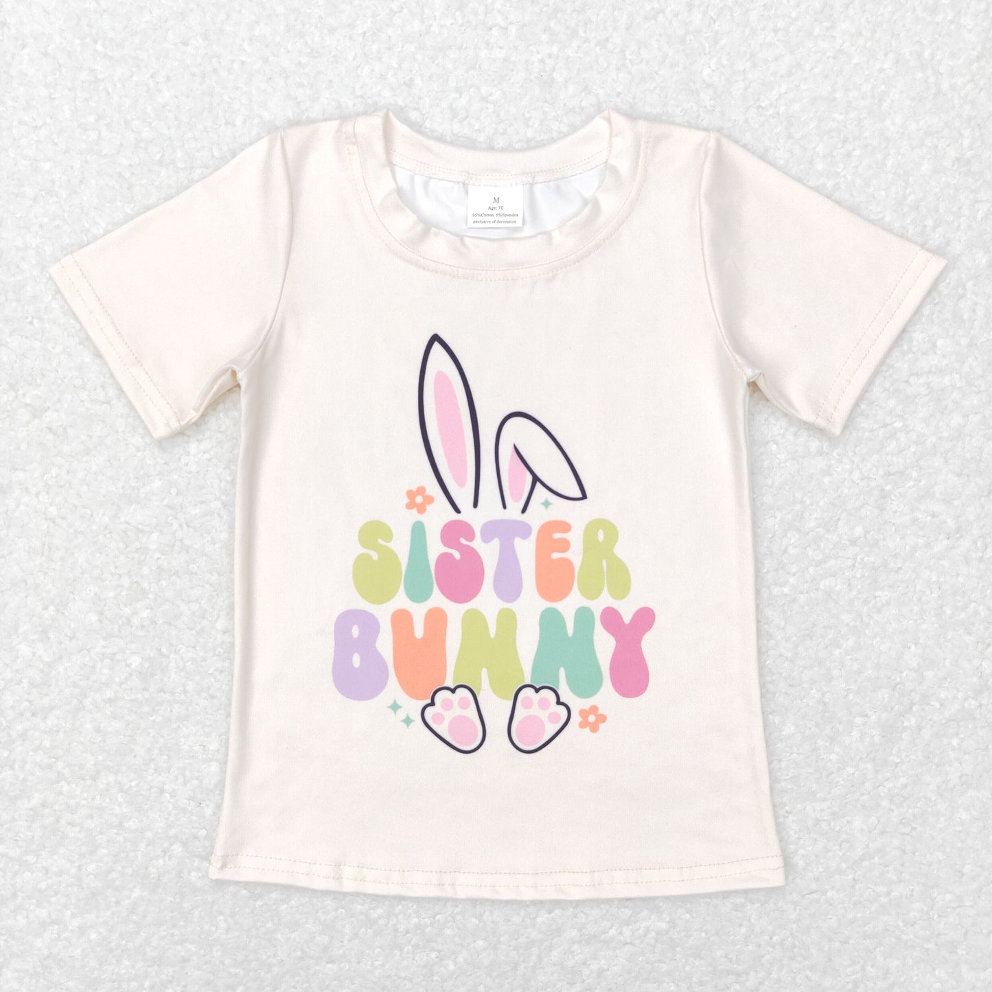 GT0394 sister bunny  Easter egg top tee girl  t-shirt  RTS 20231121