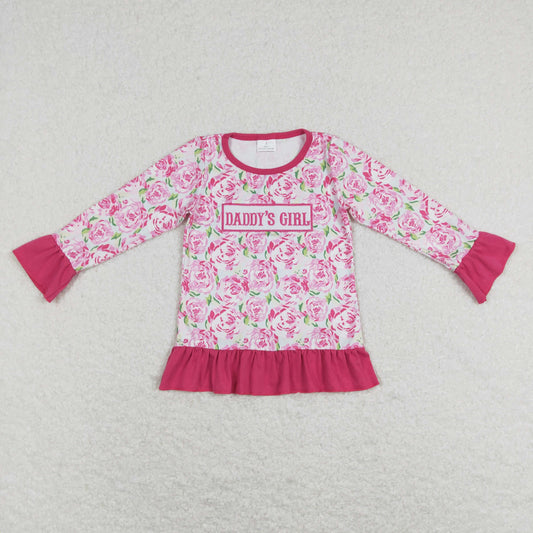 GT0402 daddy‘s girl embroidery top girl shirt 202401 RTS