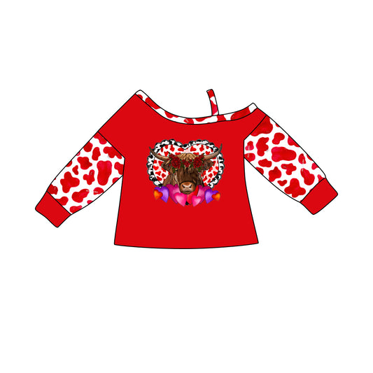 GT0417 western love cow leopard top tee  boy t-shirt  preorder 20231130