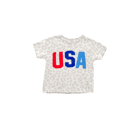 GT0547 western 4th july  girl top tee  t-shirt  preorder 202403