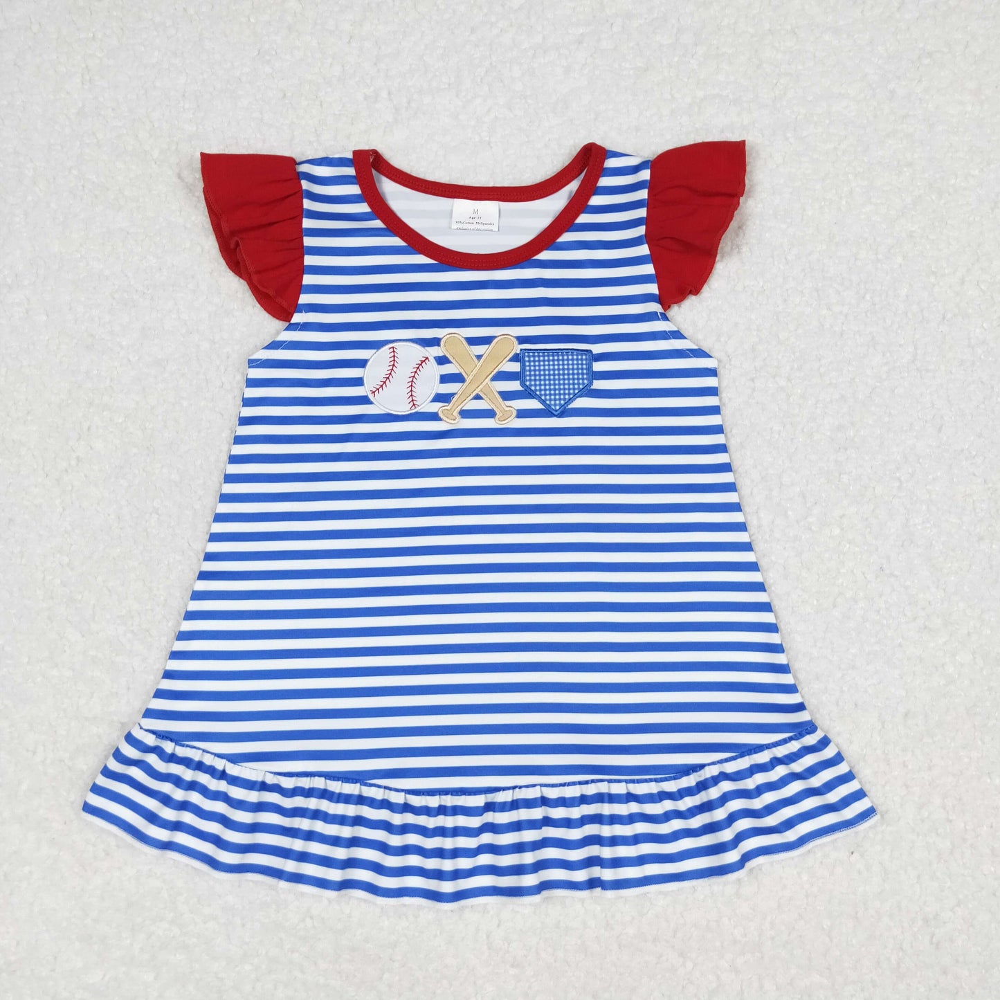 GT0560 4th july dress girl top tee Embroidery baseball  t-shirt  202405 RTS