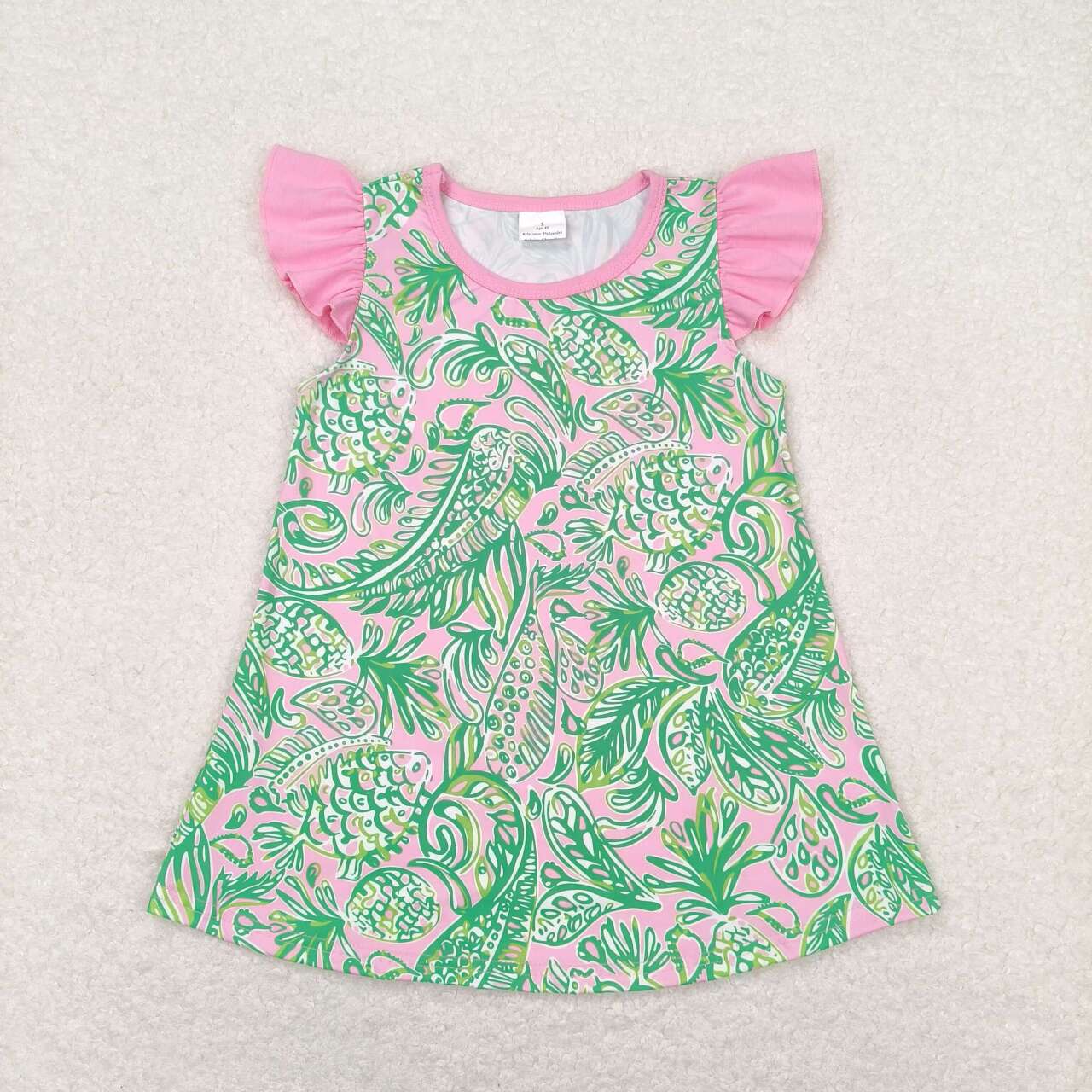 GT0561 flower dress girl top tee  t-shirt 202404 RTS