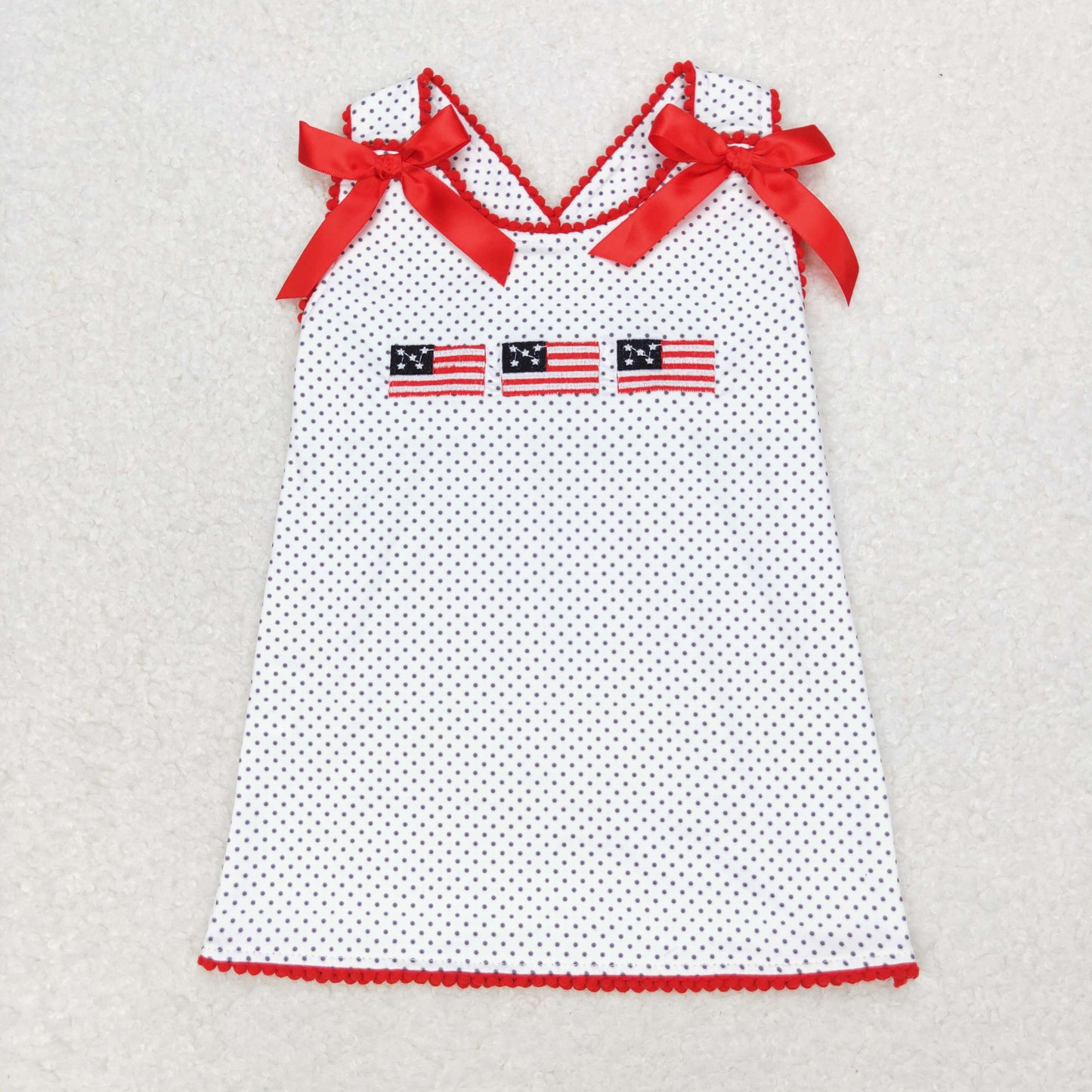 GT0599 July 4th dress girl top tee  t-shirt   202406 RTS