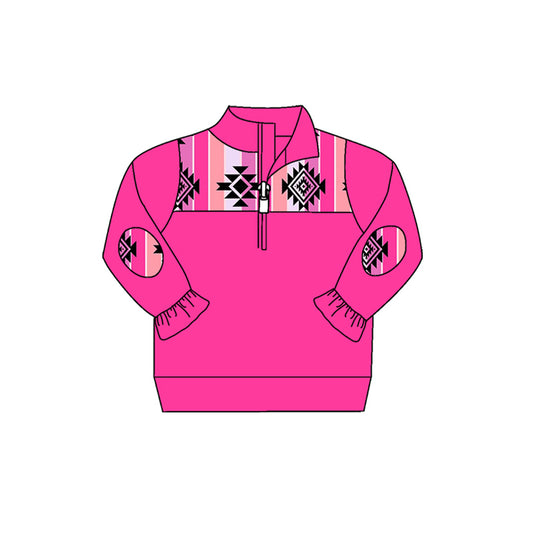 GT0608 MOQ3 -CUSTOM  western zipper girl shirts top 202405