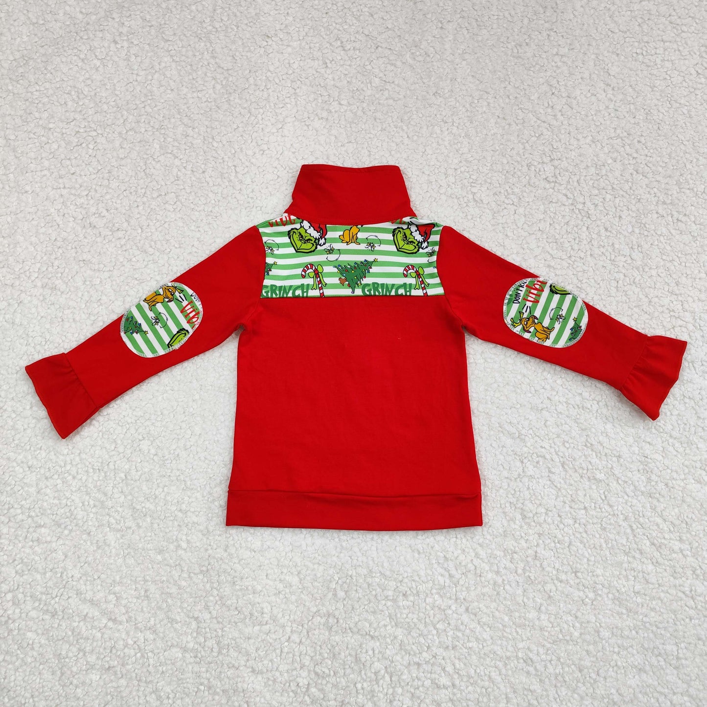 GT0611  western grinch zipper girl shirts top 202406 RTS Sibling